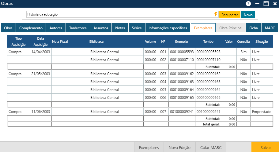 Interface-Catalogacao-Obras-Pasta-Exemplares Interface-Catalogacao-Obras-Pasta-Exemplares
