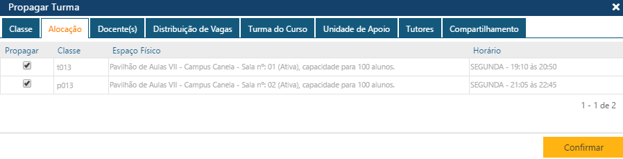 Interface Detalhe Propagar Turma-Pasta Alocação