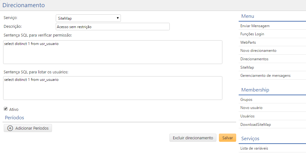 Interface-Direcionamentos-Direcionamento