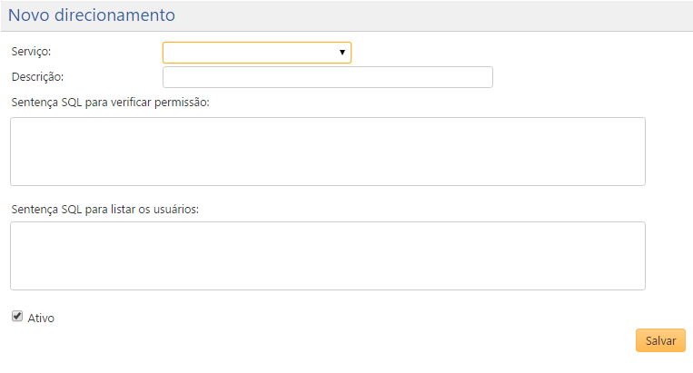 Interface-Direcionamentos-Novo-Direcionamento
