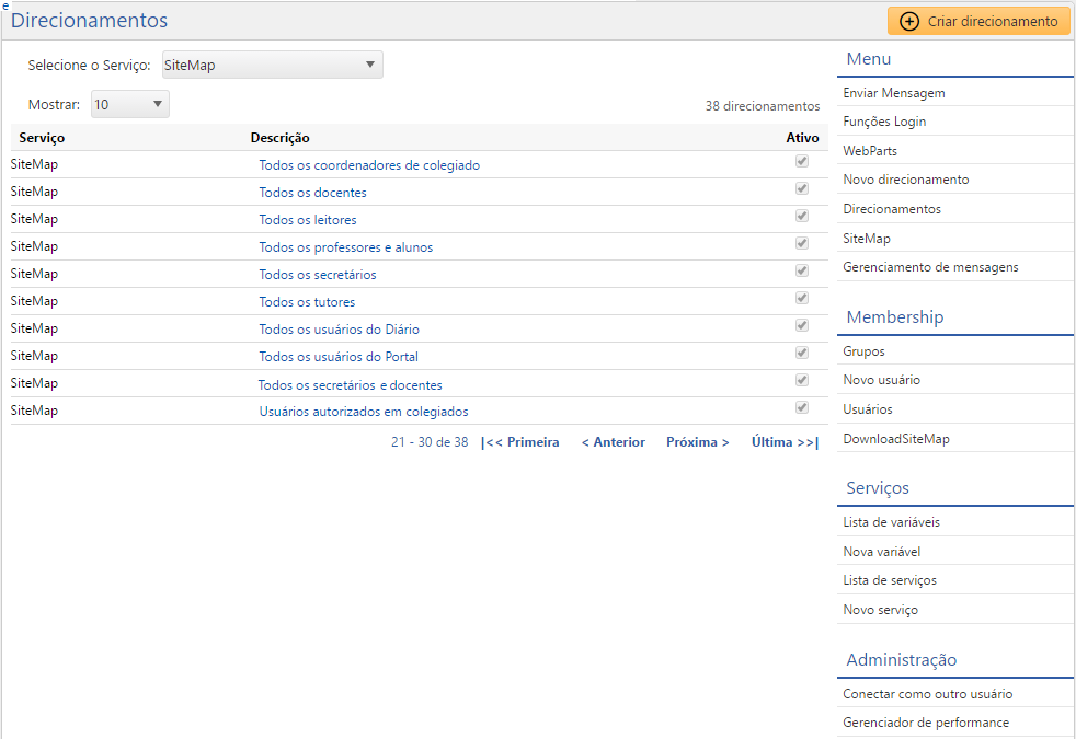 Interface-Direcionamentos