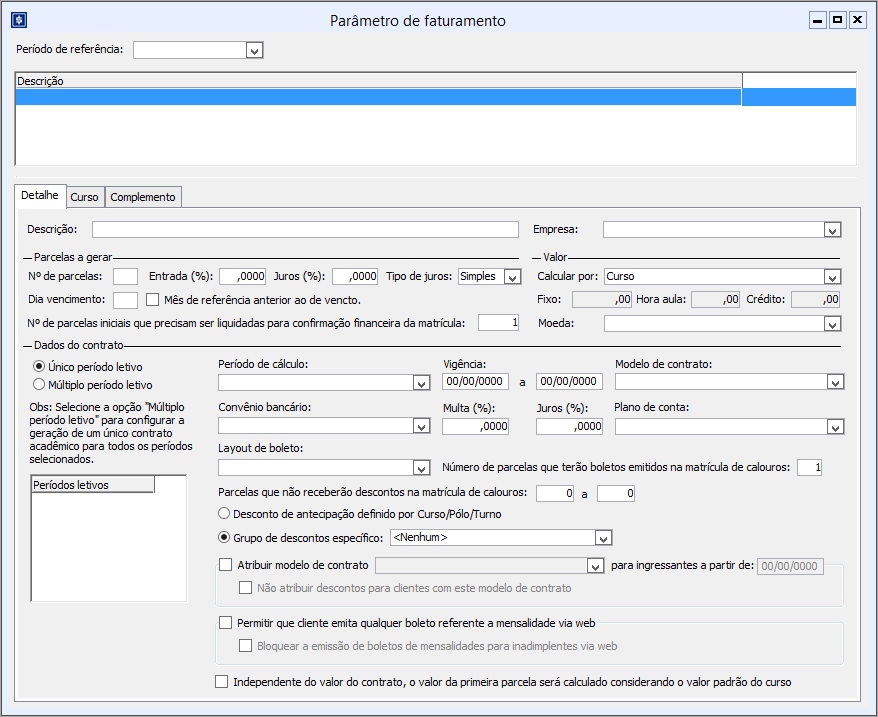 Interface-ParametrosdeFaturamento