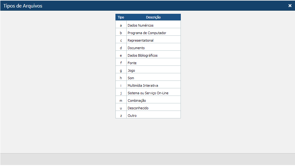 Interface-Tipos-de-Arquivos Interface-Tipos-de-Arquivos
