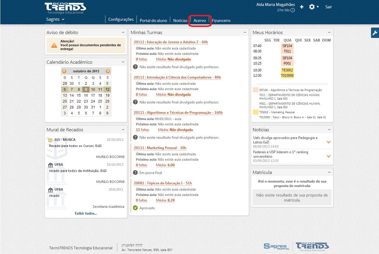 Interface-apos-logar-no-portal-ressaltando-ACERVO Interface-apos-logar-no-portal-ressaltando-ACERVO
