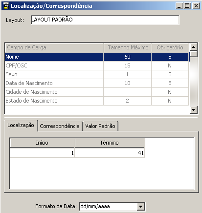 Localização e Correspondência - pasta Localização