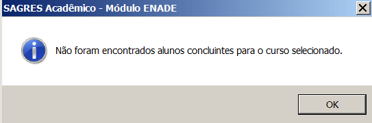 Não foram encontrados concluintes