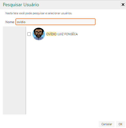 Personificação - Pesquisar Usuário