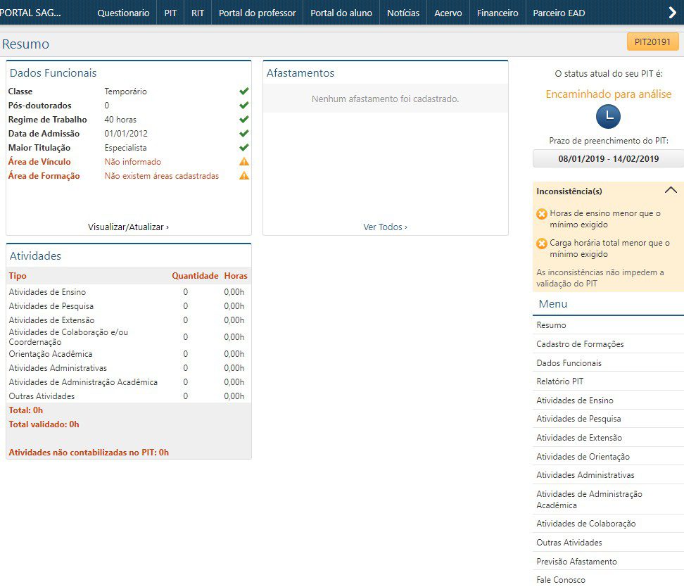 PIT - Acesso ao Sitema