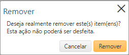 Atividades de Orientação - Mensagem de confirmação de exclusão