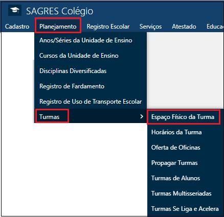 Planejamento-Turmas-Espaço-Físico-Menu