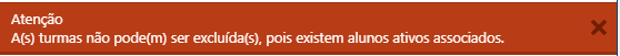 Planejamento-Turmas-Turmas Muitiseriadas- Msg Erro Exclusao indevida