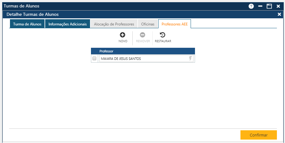 Planejamento-Turmas-Turmas de Alunos-Pasta-Alocação de ProfessoresAEE