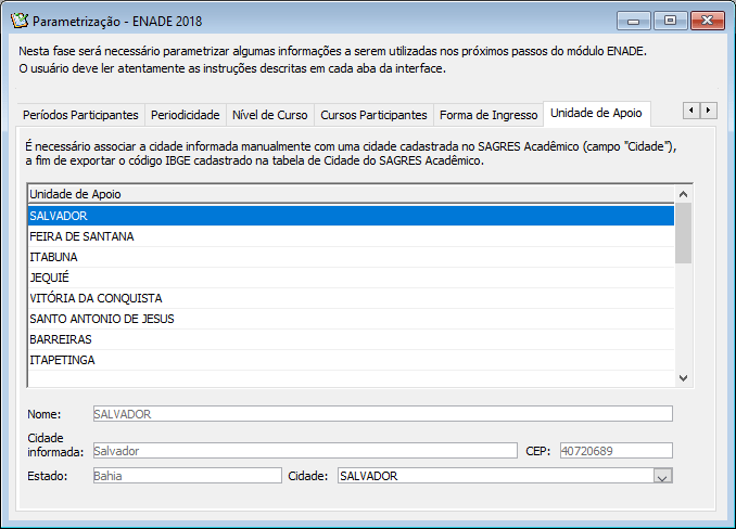 Procedimentos - Cursos Aval do Enade-2a - Fase-Parametrização do ENADE-Pasta UnidadeApoio