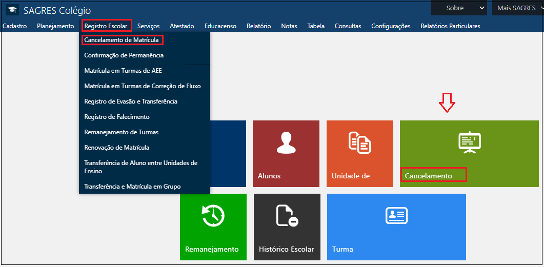 Registro-Escolar-Cancelamento-Matricula-Menu