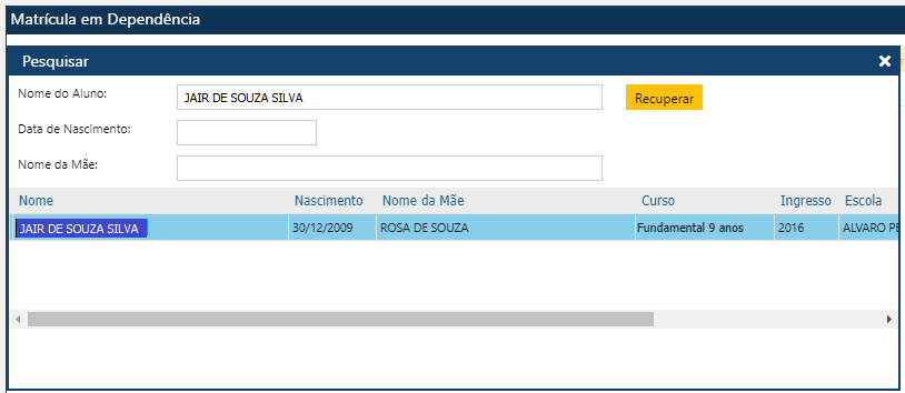 Registro-Escolar-Matrícula-em-Dependência-Pesquisa-Aluno