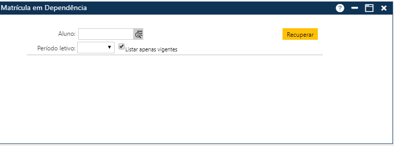 Registro-Escolar-Matrícula-em-Dependência-Tela-Inicial