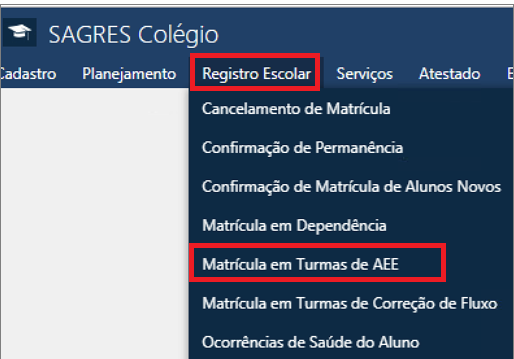 Registro-Escolarr-Matrícula-Turmas-AEE-Menu