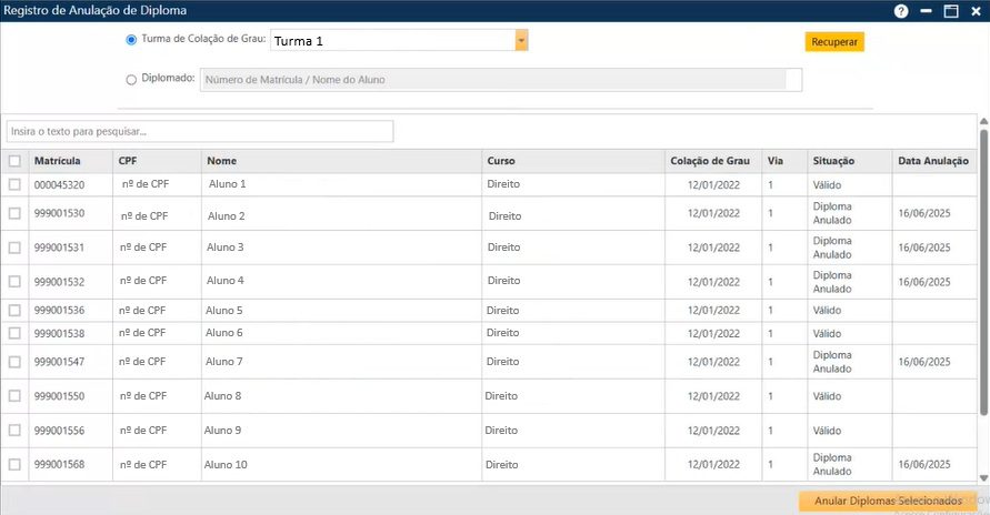Registro-de-Diplomas-Anulados-Lista-de-alunos-da-tumra-selecionada