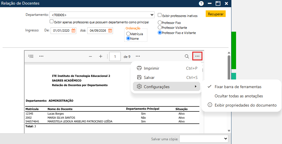 Relacao-de-Docentes-Opcoes-e-Configuracoes-de-Compartilhamento-do-Relatorio