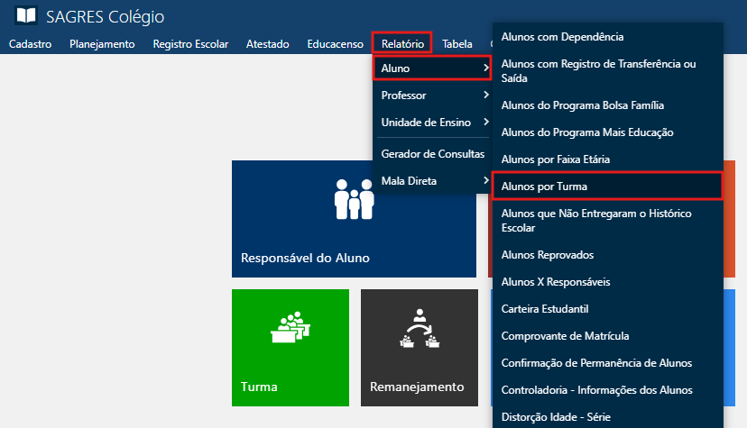 Relatorio-de-Alunos-por-Turma-Menu-de-acesso