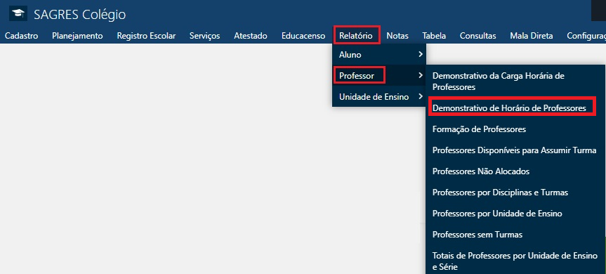 Relatório-Professor-Demonstrativo-HRR-Professores-Menu