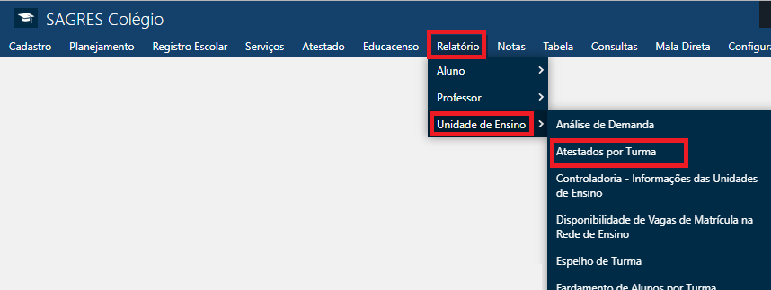 Relatório-Und-Ensino-Atestados-por-Turma-Menu