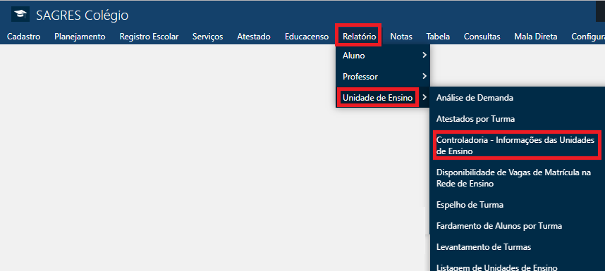 Relatório-Und-Ensino-Controladoria-Informações-Unidades-Ensino-Menu