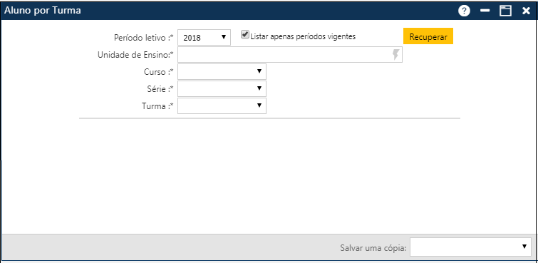 Relátorios-Aluno-Alunos por Turma-Pagina Inicial