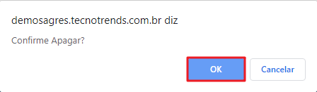 Grupos - Confirmar Exclusão