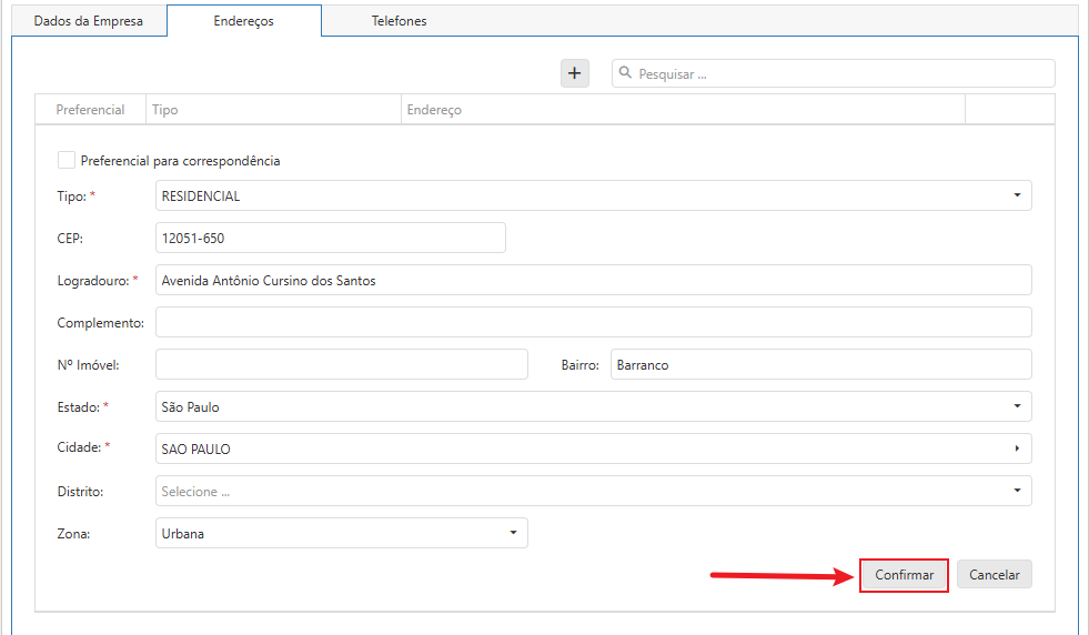 TW-Interface-Cadastro-de-Fornecedor-Secao-Enderecos-Campo-de-cadastro-preenchido