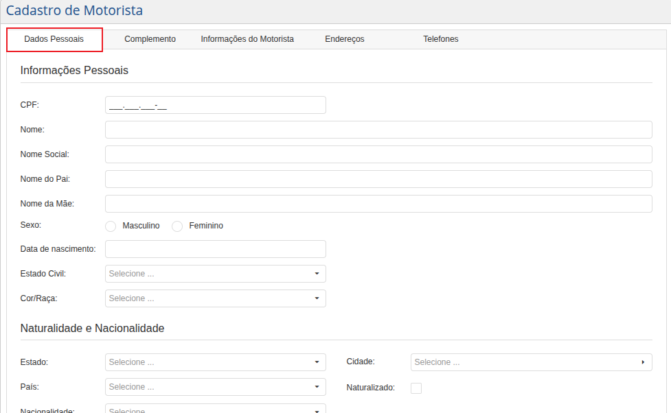TW-Interface-Cadastro-de-um-Motorista-Campo-Dados-Pessoais