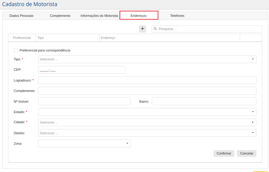 TW-Interface-Cadastro-de-um-Motorista-Campo-Enderecos-cadastro