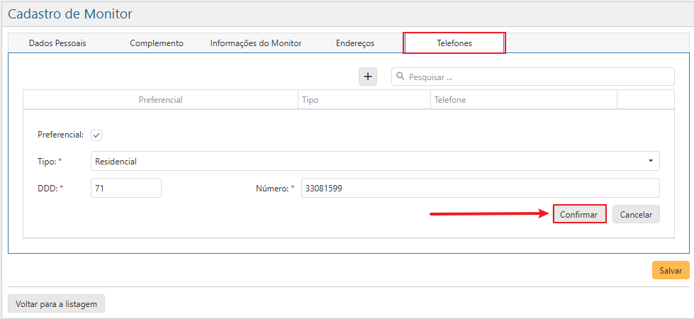TW-interface-Cadastro-de-Monitor-secao-telefones-botao-confirmar