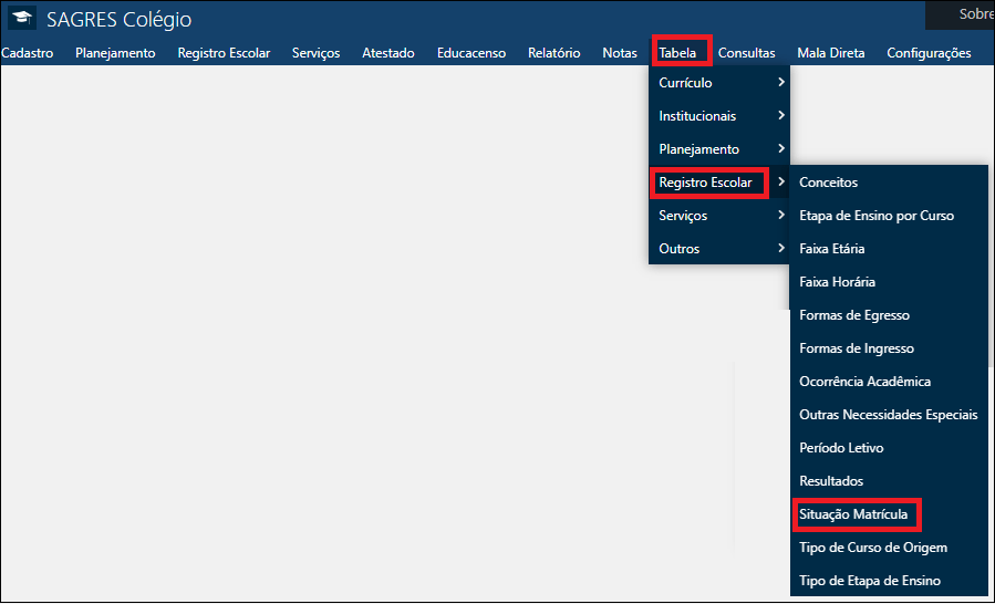 Tabela-Registro-Escolar-Situação-Matrícula-Menu