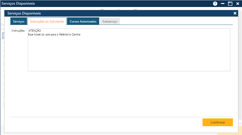 Tabela-Serviços-Serviços Disponíveis-Pasta Instruções ao Solicitante
