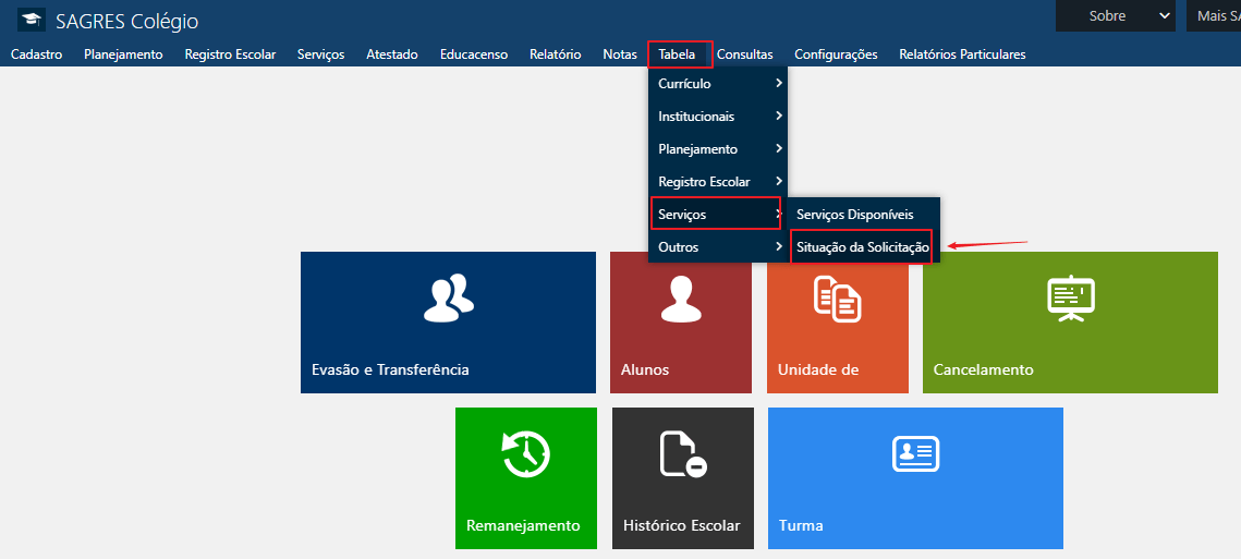 Tabela-Serviços-Situação-da-solicitação-menu