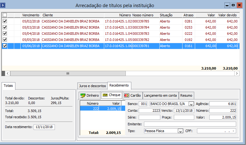 Titulo-Financeiro-Arrecadacao-na-Instituicao-Selecao-Titulos-para-Distribuir
