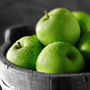 apples_fruit_green_bucket-food_drinks_HD_wallpaper_1366x768