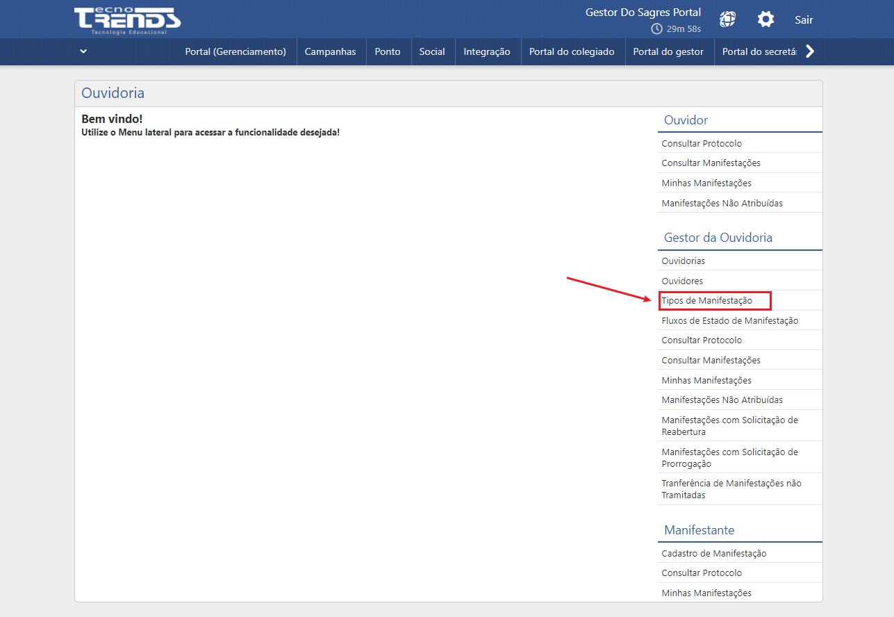 Inferface de Ouvidorias