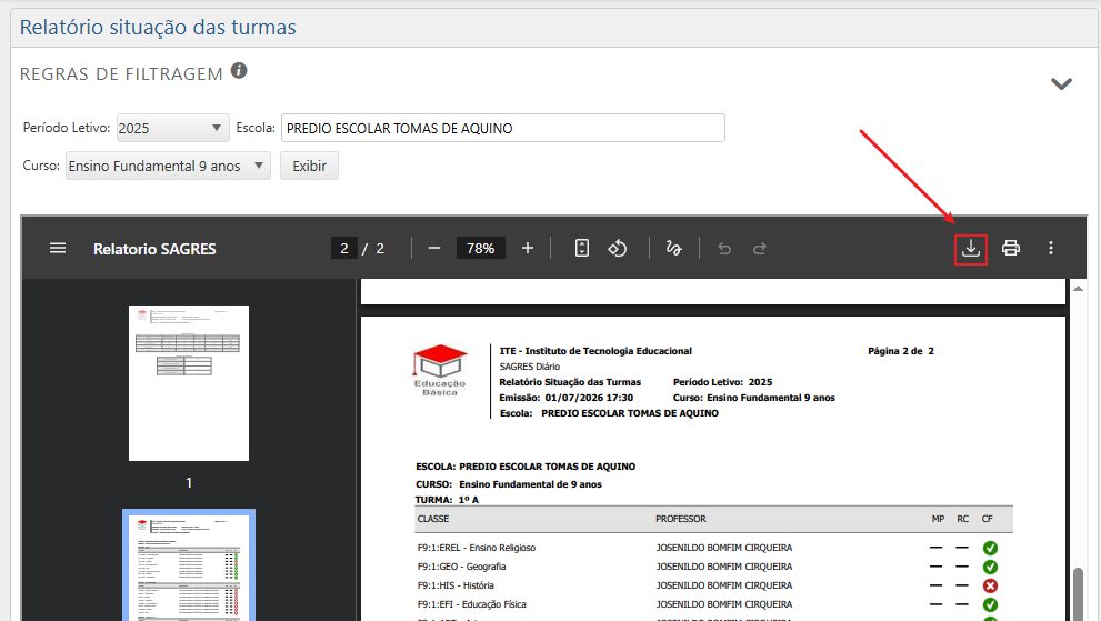 interface-relatorio-situacao-das-turmas-relatorio-barra-de-ferramentas-saqlvar